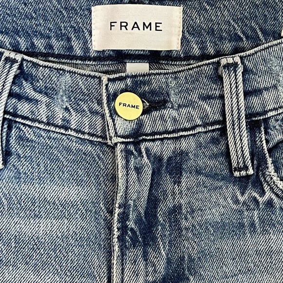 Frame Womens Le Garcon Beldon Rips Straight Leg Jeans Size 25 Distressed - Picture 11 of 12